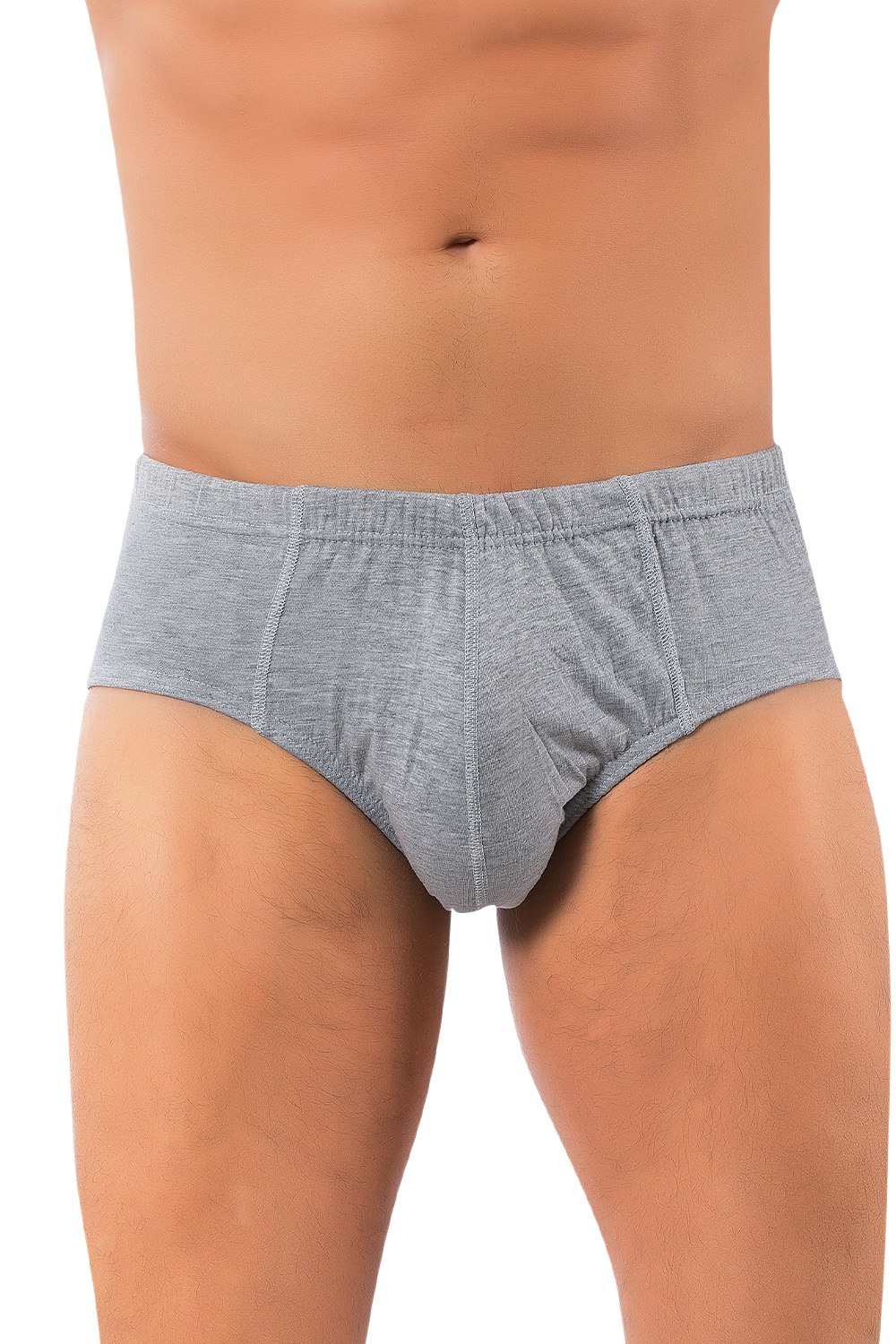 Lux Drm، قطن 100%، قطن ممشّط (Combed Cotton)، سروال داخلي رجالي (سليب)، 171 رمادي