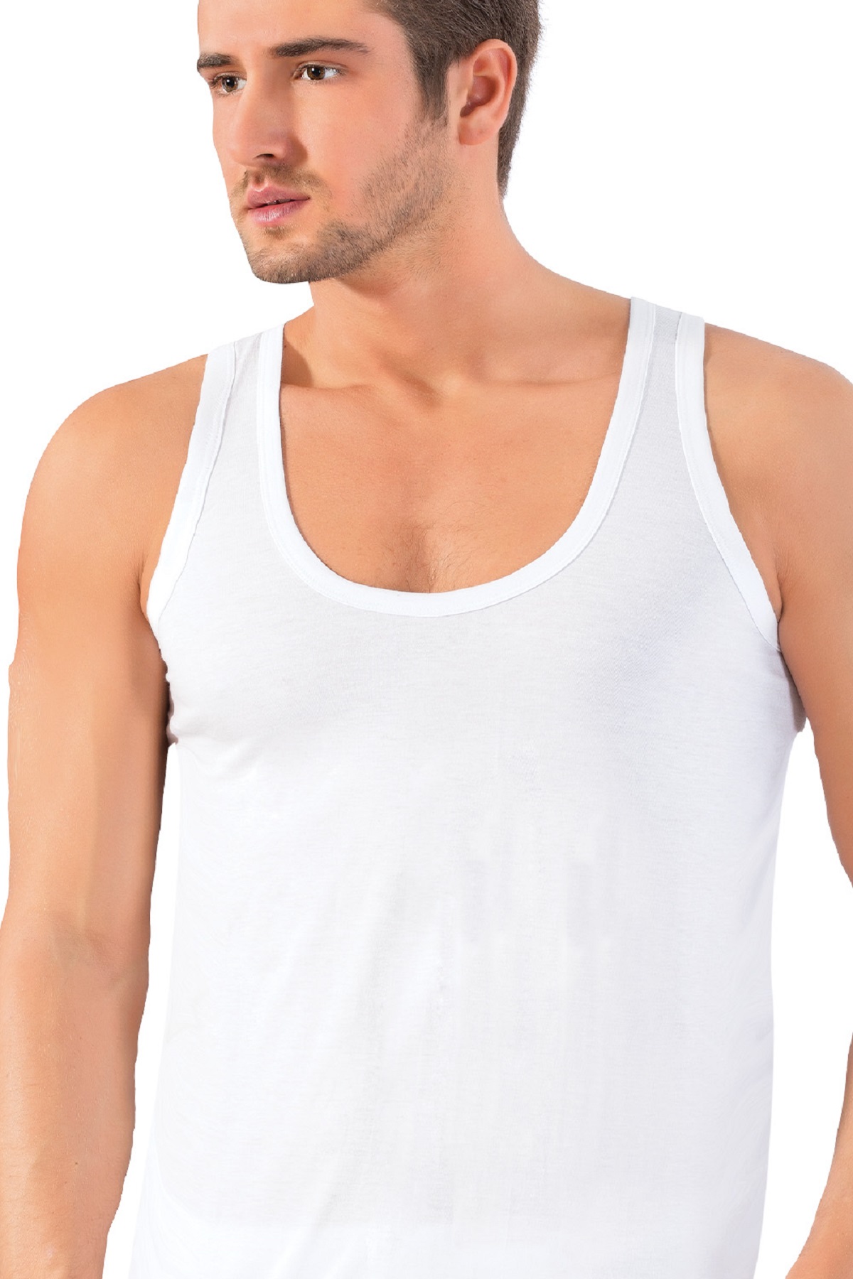 Lux Drm، قطن 100%، مقاس كبير، قطن ممشّط (Combed Cotton)، فانيلة داخلية رجالية، 027