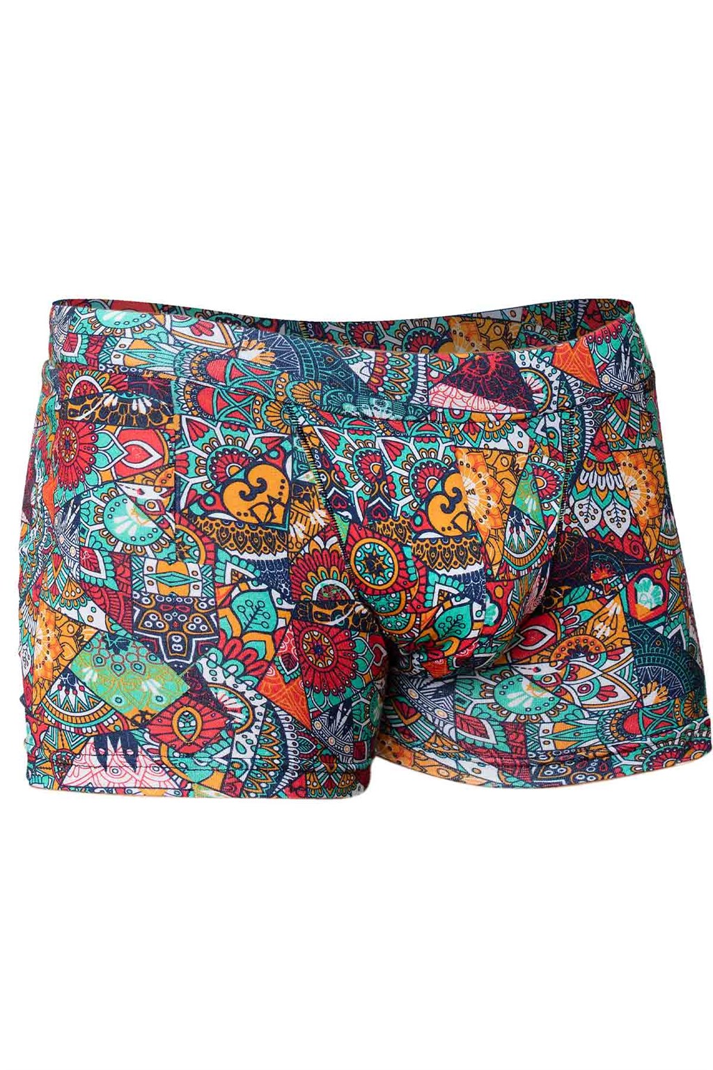 Doreanse بوكسر رجالي مودال بتفاصيل باتشوورك (Patchwork)، بساق عادية – موديل 1807 – متعدد الألوان