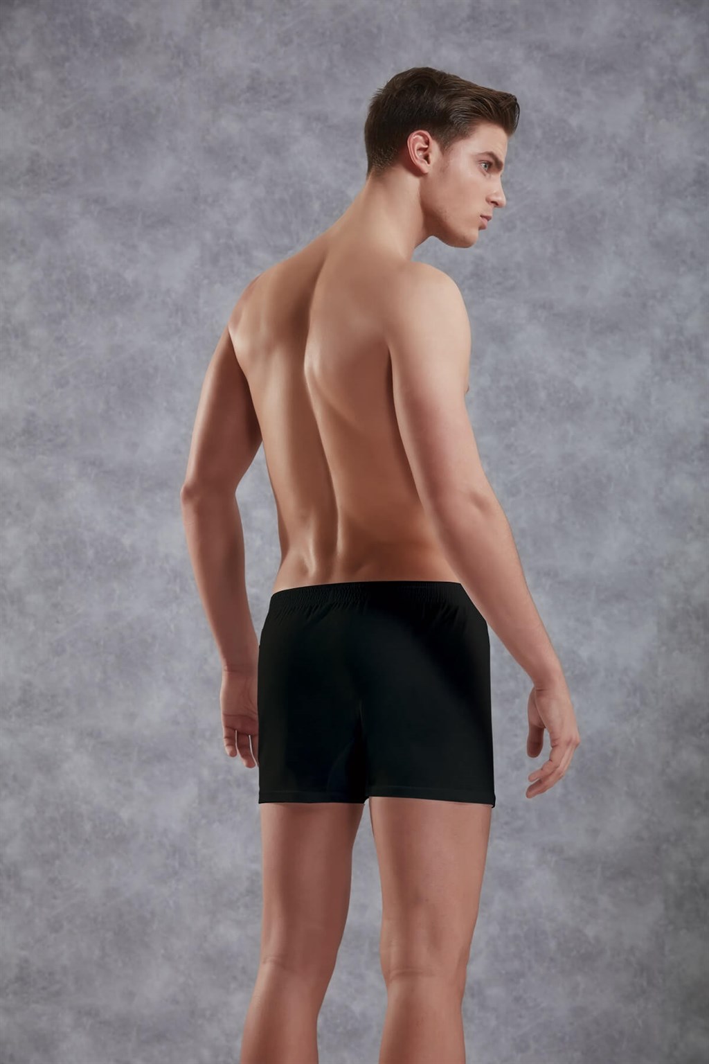 100 percent cotton boxer short black 2
