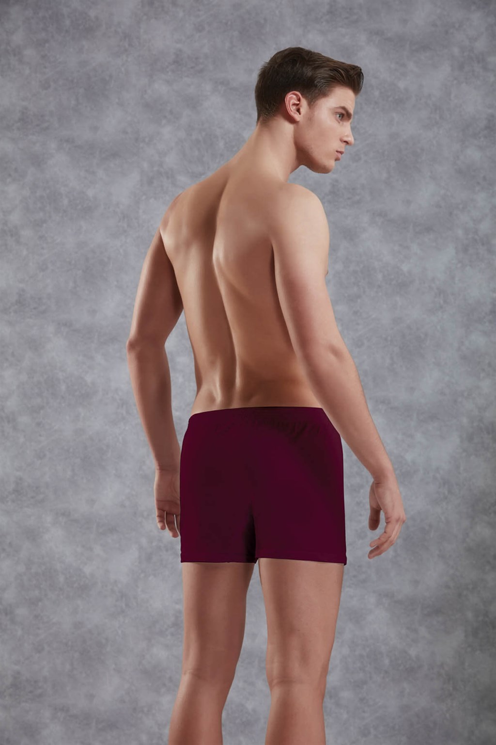 100 percent cotton boxer short burgundy 2