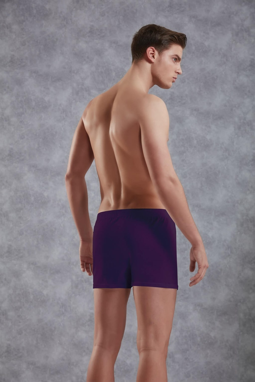 100 percent cotton boxer short purple 2