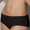 high waisted cheeky panties black