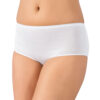 3 in 1 Black White Skin Bamboo Fabric Non marking High Waisted Womens Shorts Panties 3400 white