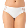 Lux Drm Cotton Lycra Lace Edges 5 Pack Womens Bikini Panties 1087 white