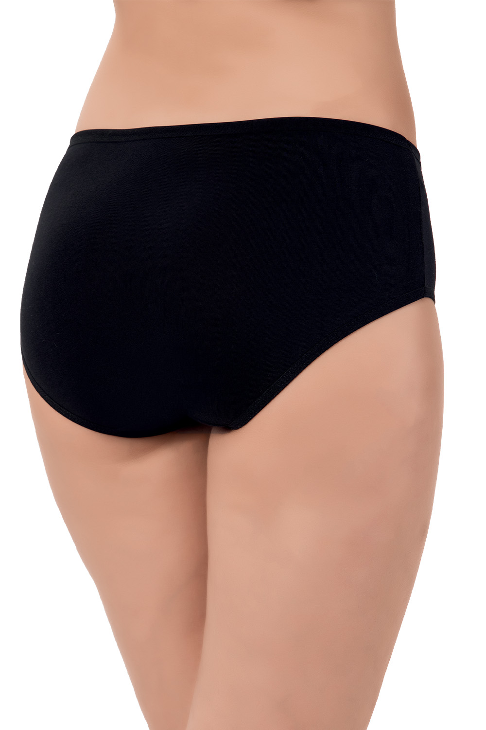 Lux Drm Cotton Lycra Wide Hips Women Lace Panties 2500 Black back 5 Pack
