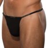 Doreanse Aire G string Thong Sexy Stylish Light Mens Designer Underwear 1390 black
