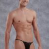 Doreanse Ribbed Soft Micro Modal G String Thong Mens Designer Underwear 1330 black