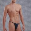 Doreanse Ribbed Soft Micro Modal G String Thong Mens Designer Underwear 1330 navy blue
