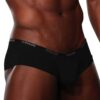 Doreanse Trendy Soft Cotton Low Rise Hipster Trunks Male Underwear 1781 Black