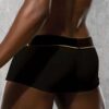 Doreanse Trendy Soft Cotton Trunk Hipster Mens Designer Underwear 1725 Black back