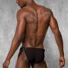 Doreanse Trendy Tanga Bikini Soft Cotton Briefs Slips Male Underwear 1331 Black back