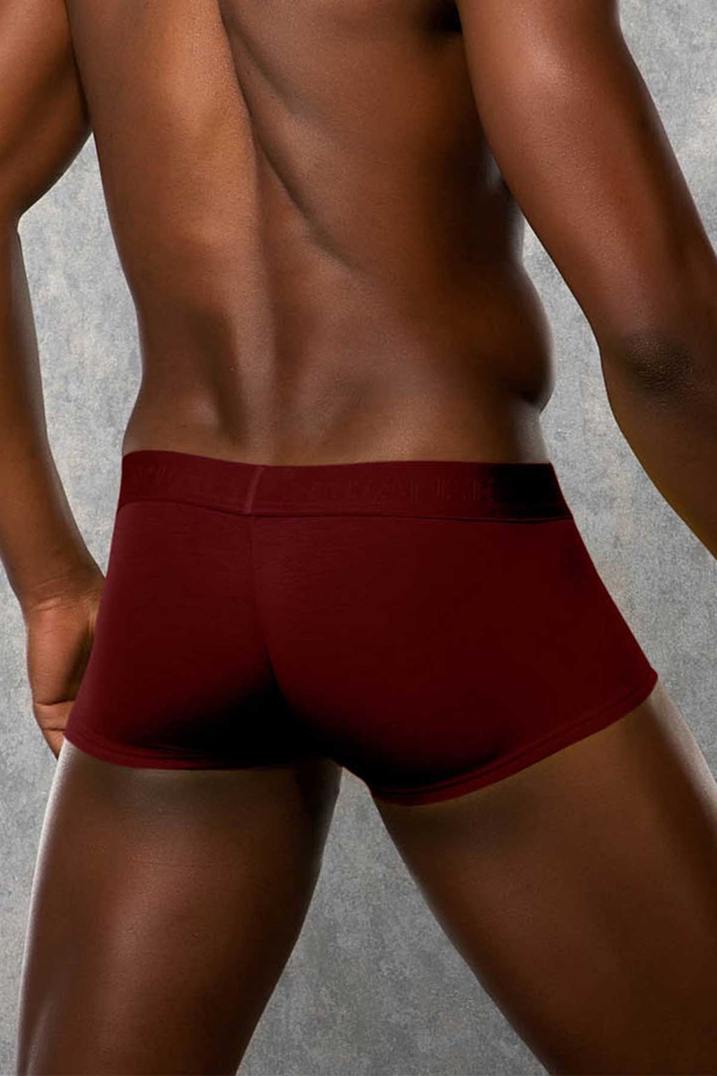 Doreanse Low Rise Modal Mens Mini Boxer Brief Underwear 1760 Burgundy back