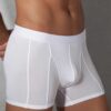 Doreanse Solid Mens Boxer Brief Underwear 1755 White