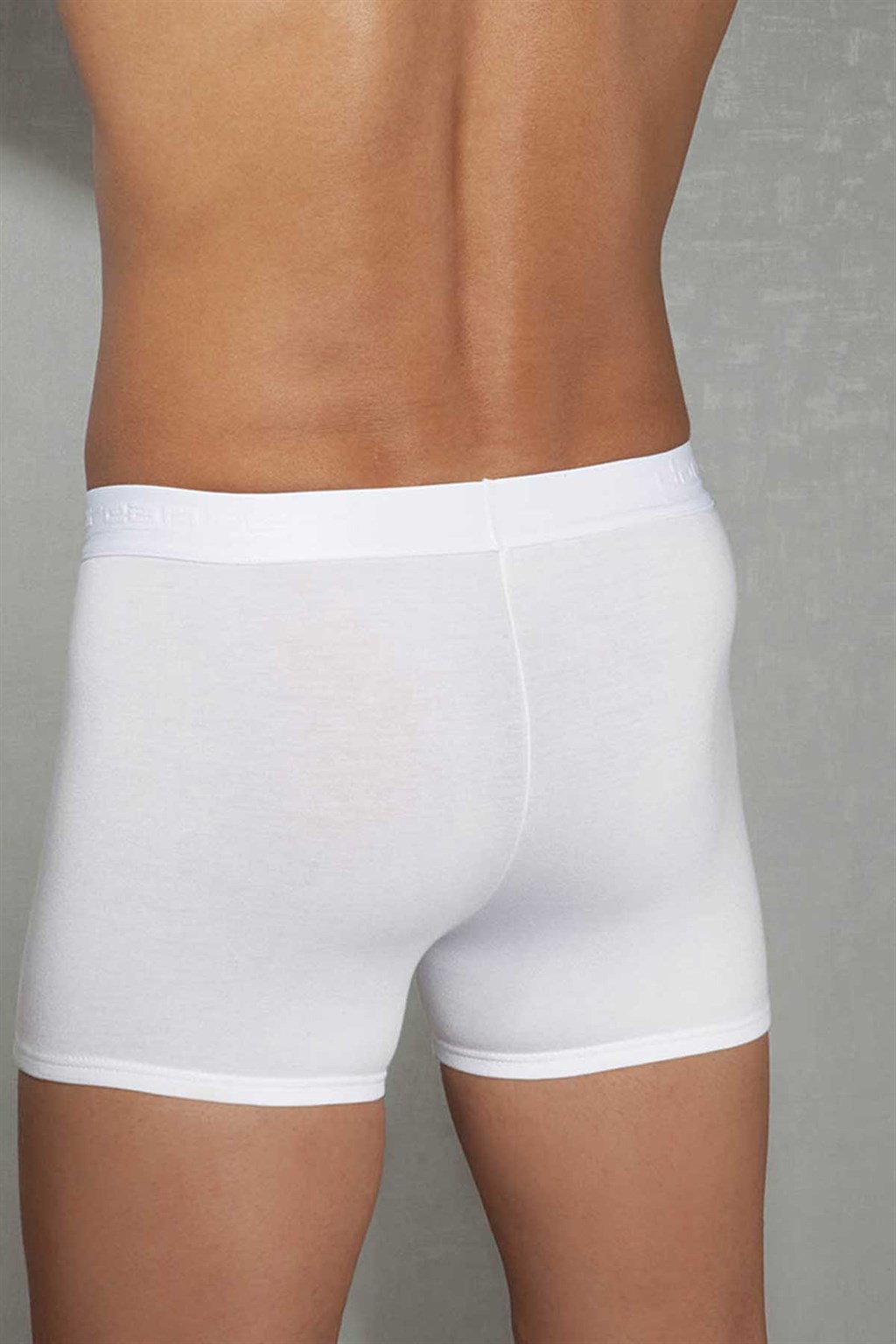 Doreanse Solid Mens Boxer Brief Underwear 1755 white back