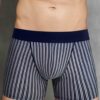 Doreanse Stripe Boxer Brief Underwear Claret 1866 Navy Blue