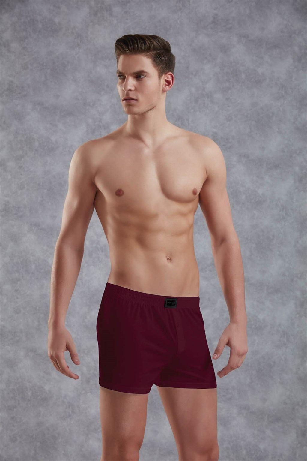 Doreanse Cotton Buttoned Normal Leg Boxer 1511 bordoux 1