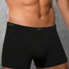 Doreanse Mens Cotton Thin Fabric regular Leg Boxer 1717 black 1