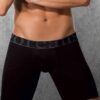 doreanse men modal classic long leg boxer 1782 black 1