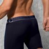 doreanse men modal classic long leg boxer 1782 navy blue