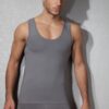 doreanse men modal deep collar undershirt 2011 dark grey 1