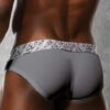 doreanse mens modal mini leg boxer 1788 grey