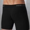 doreanse mens modal plus size striped detailed regular leg classic casual boxer 1780p black