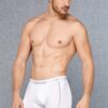 doreanse mens modal plus size striped detailed regular leg classic casual boxer 1780p white 1