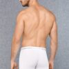 doreanse mens modal plus size striped detailed regular leg classic casual boxer 1780p white