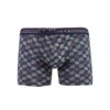 doreanse mens modal printed geometric patterned regular leg boxer 1813 imprime collection navy blue