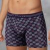 doreanse mens modal printed geometric patterned regular leg boxer 1813 imprime collection navy blue 2