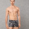 doreanse mens modal printed marble patterned regular leg boxer 1871 imprime collection black and white 1