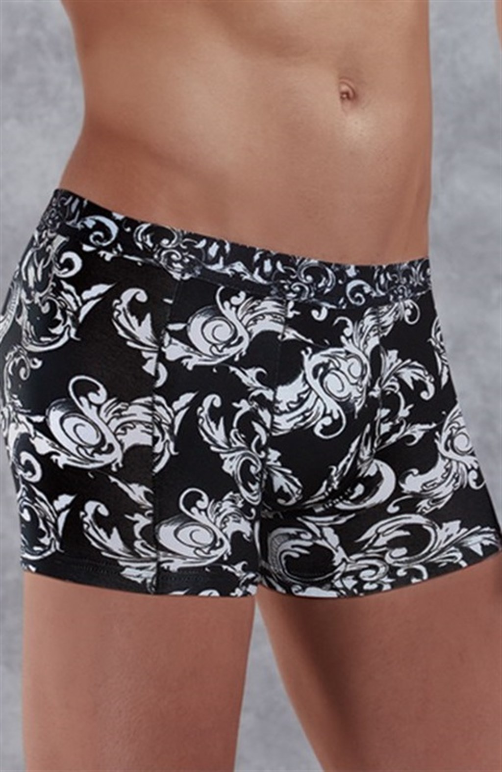doreanse mens modal printed patterned regular leg boxer 1888 imprime collection black and white