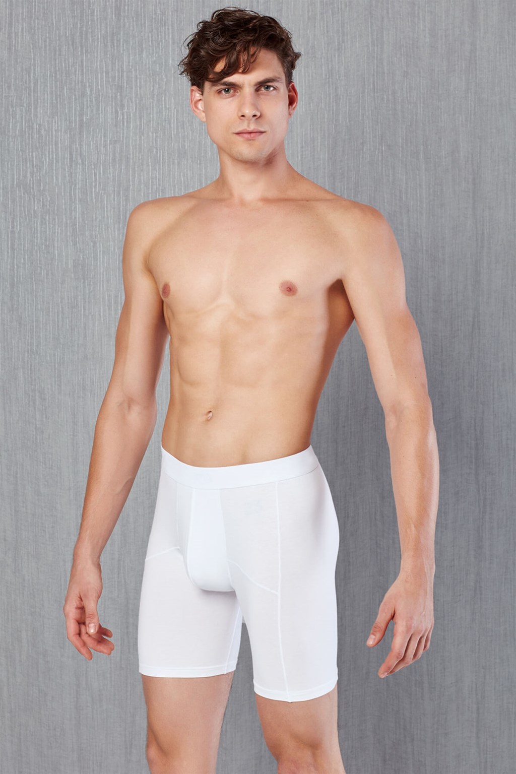 features of doreanse mens plus size cotton long leg boxer 1792p white 1