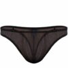 doreanse mens 100 polyamide transparent thong g string 1320 black