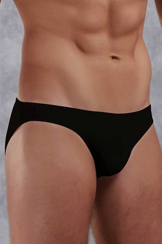 doreanse mens modal slim waistband solid color slip briefs 1281 black 1