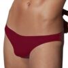 doreanse mens modal slim waistband solid color slip briefs 1281 bordoux