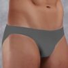 doreanse mens modal slim waistband solid color slip briefs 1281 dark grey 1