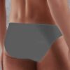 doreanse mens modal slim waistband solid color slip briefs 1281 dark grey
