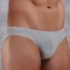 doreanse mens modal slim waistband solid color slip briefs 1281 grey 1