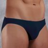 doreanse mens modal slim waistband solid color slip briefs 1281 navy blue