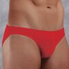 doreanse mens modal slim waistband solid color slip briefs 1281 red