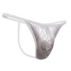 doreanse mens polyester snake patterned classic thong string 1326 silver grey 1