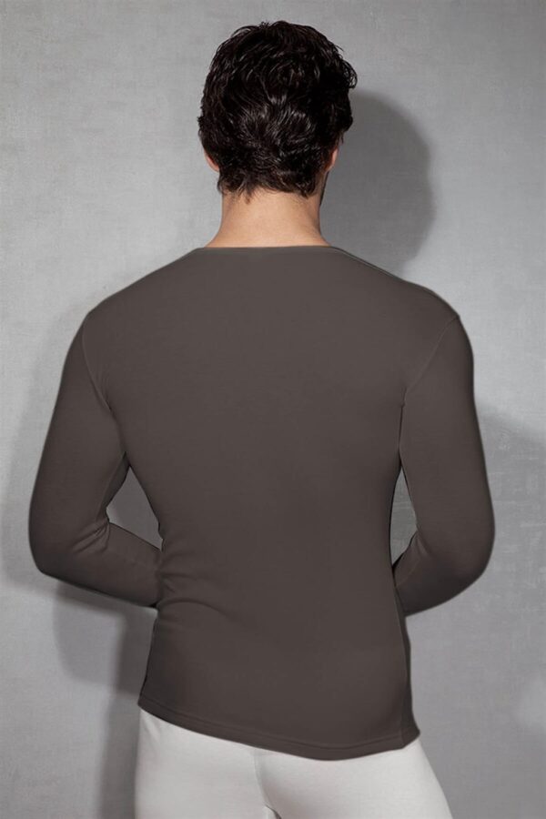 long sleeve thermal undershirts grey back