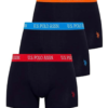 U.S. Polo Assn. 3 Pack Cotton Lycra Mens Boxer Set 80253 black