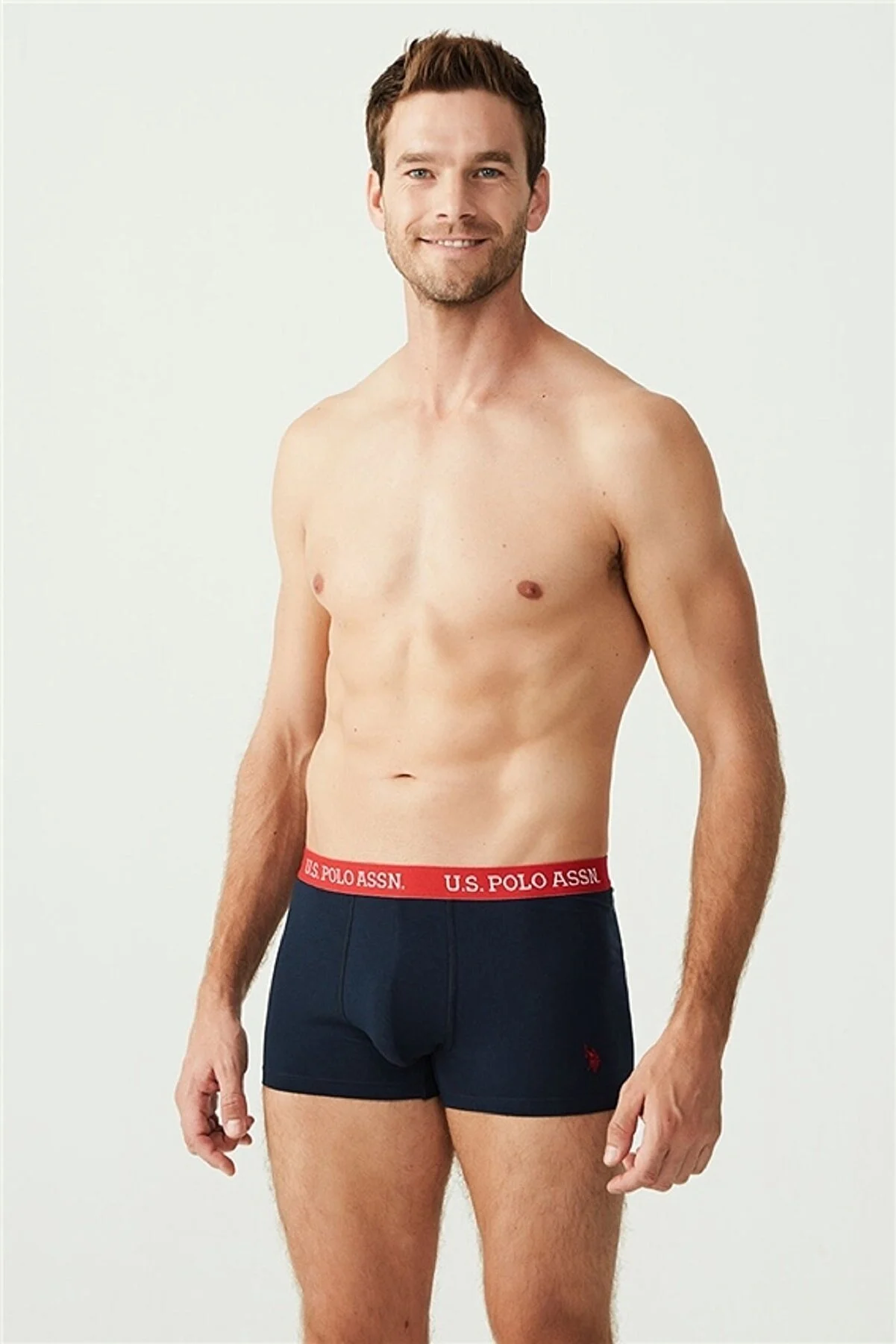 U.S. Polo Assn. 3 Pack Cotton Lycra Mens Boxer Set 80253 navy 6