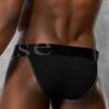 Doreanse 1313 Ribbed Micromodal Silky Tanga Mens Bikini Underwear black back