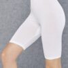 Doreanse 9901P Cotton Plus Size High Waist Long Leg Womens Boxer Shorts Panties white