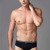 Eros ERS007 2 Pack 100 Cotton Mens Briefs black