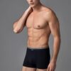 Eros ERS008 2 Pack Cotton Elastane Compact Mens Boxer Shorts black